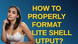 Thumbnail: Dba: How to properly format sqlite shell output?