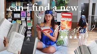 Thumbnail: trying to find a five star book in a week ?! + mood reading vlog