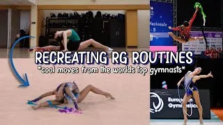 Thumbnail: trying COOL MOVES from the WORLD'S BEST GYMNASTS (part 3) - rhythmic gymnastics challenge!