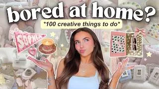 Thumbnail: 100 CREATIVE THINGS TO DO when you're bored 🕯️ unique hobbies to get into (free & at-home)