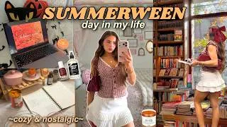 Thumbnail: pretending it's fall in the middle of summer 🎃 SUMMERWEEN cozy vlog