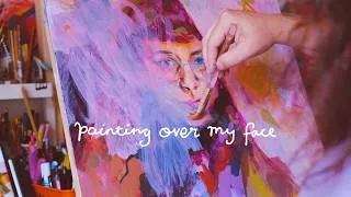 Thumbnail: Painting Over My Face ꩜ Self Portrait