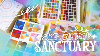 Thumbnail: Sketchbook Sanctuary ✷  Swatching with watercolour ✷ 06