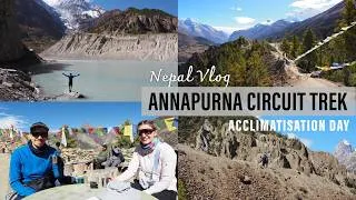 Thumbnail: Trekking in Nepal Vlog: Annapurna Circuit Day 4! Manang acclimatisation day - a tough one 🏔️