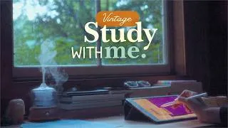 Thumbnail: 1.5 HOUR STUDY WITH ME / 🎞️ Retro Film Look / Old Cabin In The Woods / No Music / Pomodoro 25-5
