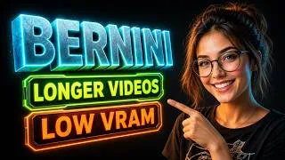 Thumbnail: Master Bernini AI Video Editing in ComfyUI: Longer Videos, Low VRAM & Better Results