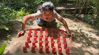 Thumbnail: Part 425  Survival Skills SMART Ideas and USEFUL in Forest With Single Mom  Jungle Life