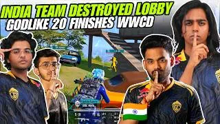 Thumbnail: India Team GodLike 20 Finishes WWCD 🇮🇳 Destroyed EWC International Lobby 🔥 Admino Spower Saumay PMWC
