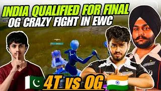 Thumbnail: India Team OG🇮🇳 vs 4T🇵🇰 in EWC 🔥 OG Qualified For GrandFinals ✅ India Team in International 🚀 PMWC