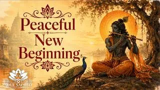 Thumbnail: A Peaceful New Beginning: Krishna Flute & Sitar to Quiet Mind Indian Meditation Music to Deep Focus