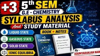 Thumbnail: +3 5th Sem G.E Chemistry | Syllabus Analysis & Study Material | Book + Notes | Liquid, Solid State