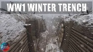 Thumbnail: Sleep in a WW1 Winter Trench ❄️ Snowfall, Distant Artillery & Frozen Battlefield Ambience