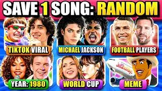 Thumbnail: Save One Song...? RANDOM Rules 🔥✨ Pick Your Favorite Song! 🤩 | Music Quiz 2026