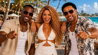 Thumbnail: 🔥 Akon ft. Shakira & Shaggy - Tropical Sunset (Summer Dancehall Pop Anthem 2026)