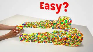 Thumbnail: Solving ALL my BIG CUBES! (1x1-21x21)