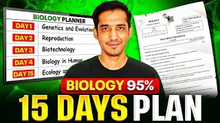 Thumbnail: 15 Days Biology Strategy to Score 90%+ | Class 12 Half Yearly Exam 🔥