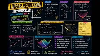 Thumbnail: Linear Regression from First Principles | Math for ML, Least Squares, MSE & Gradient Descent #AI #ML