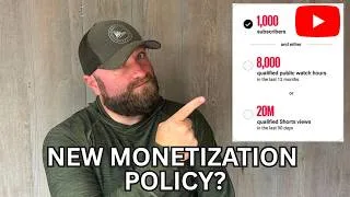 Thumbnail: YouTube’s New Monetization Policy/Harder To Earn Money