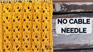 Thumbnail: Lace + Cable Knitting = A Beautiful Stitch That Doesn't Curl (No Cable Needle!) - So Woolly