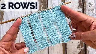 Thumbnail: Garter Lace Stitch: The Easy Reversible Knitting Pattern That Doesn't Curl (2-Rows) - So Woolly