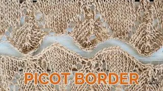 Thumbnail: Picot Edge Tutorial: How to Knit a Matching Lace Border - So Woolly