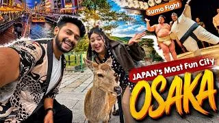 Thumbnail: We Tried Japan's Most Viral Experiences in Osaka 😍 | Sumo Fight, Viral Deer Park & Spots 🇯🇵