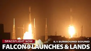 Thumbnail: Falcon 9 liftoff, landing, and boostback burn 'nebula' light up Florida night sky (4K Replay)