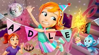 Thumbnail: BiRTHDAY PARTY planned by ADLEY!!  Mystery Box from Delivery Dad with surprise Monkey Buddies