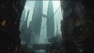 Thumbnail: Somewhere Offworld, Your'e Exploring an Archaic City | Rainy Cyberpunk ASMR (8 Hours)
