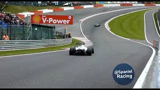 Thumbnail: 2009 F1 Belgian GP CLIP of static camera shows the V8’s scream through Eau Rouge up to Raidillon.🎧