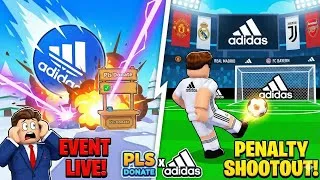 Thumbnail: Roblox PLS DONATE x ADIDAS Live Event: Full Replay & Football Festival!