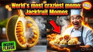 Thumbnail: Can Jackfruit REPLACE Chicken in Momos?! 😱 Streamlined Jackfruit (Kathal) Momo Recipe!