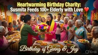 Thumbnail: Instead of Cake, She Served Love to 100+ Grandparents on Her Birthday | Must Watch