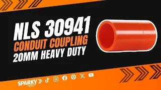 Thumbnail: NLS 30941 | 20mm Heavy Duty Conduit Coupling | Orange