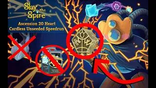 Thumbnail: [WORLD RECORD] Slay the Spire Ascension 20 Heart Cardless Unseeded Speedrun 13:29