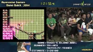 Thumbnail: SMW2: Yoshi's Island :: SPEED RUN in 2:51:34 (100%) by tri hex #AGDQ 2014