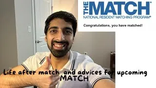 Thumbnail: Life update after Match!! Advices for upcoming match ! #USMLE #MATCH2025