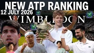 Thumbnail: WIMBLEDON 2026 New ATP Rankings REVEALED!: Jannik Sinner beats Alexander Zverev: Wimbledon men’s.
