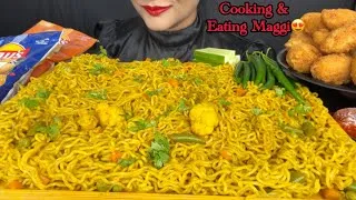 Thumbnail: ASMR COOKING AND EATING MAGGI NOODLES MASALA,KURKURE MOMO FOOD CHALLENGE 