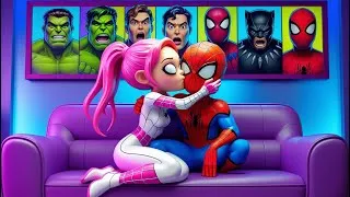 Thumbnail: Spider-Gwen Kisses Spider-Man! Avengers Are Shocked! 💋😱| Marvel's Spidey and His Amazing Friends