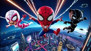 Thumbnail: Spider-Man, Gwen & Black Panther Fly Into Action! 🚀🕷️🐾| Marvel's Spidey and His Amazing Friends