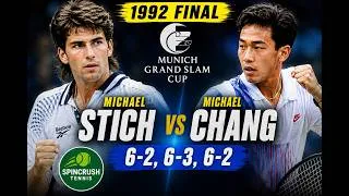 Thumbnail: Michael Chang vs Michael Stich 🔥 1992 Munich Grand Slam Cup Final Highlights
