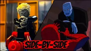 Thumbnail: LEGO Spectacular Spider-Man: “Spider-Man vs Tombstone” (Stop Motion vs 2D Comparison)