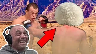 Thumbnail: Joe Rogan making fun of Khabib's "wig"