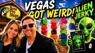 Thumbnail: LAS VEGAS GOT WEIRD! 😱 Bass Pro, Seven Magic Mountains & Alien Jerky