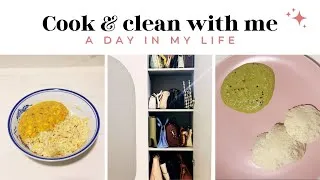 Thumbnail: Cooking & Cleaning Vlog | Idly recipe, Bags closet clean-up & Herb Rice with Pepper sauce in Veggies