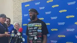 Thumbnail: Rams CB Jaylen Watson talks about Aaron Donald and opening training camp with the Los Angeles #Rams.