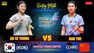 Thumbnail: Badminton China Masters 🔴 An Se Young (Korea) vs Han Yue (China) | Women,s Singles Highlights 2026