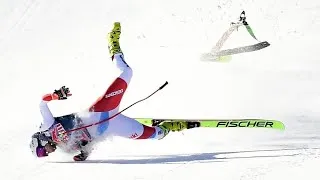 Thumbnail: Urs Kryenbühl big crash Kitzbühel downhill - Hahnenkammrennen Die Streif