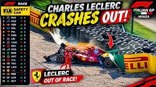 Thumbnail: Watch : Charles Leclerc CRASHES OUT at Monza | Ferrari Destroyed || Italian GP 2026 Highlights